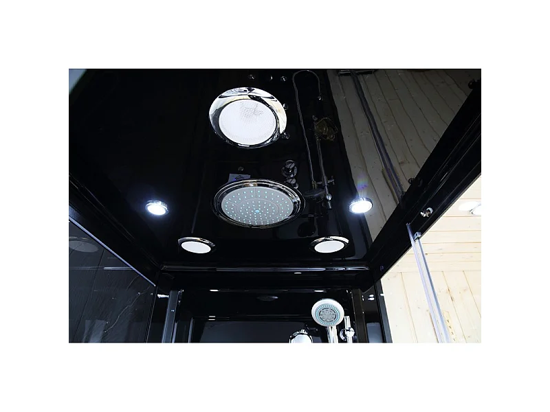 Combi Sauna Douche Hammam Boreal® SH180-D Black droite