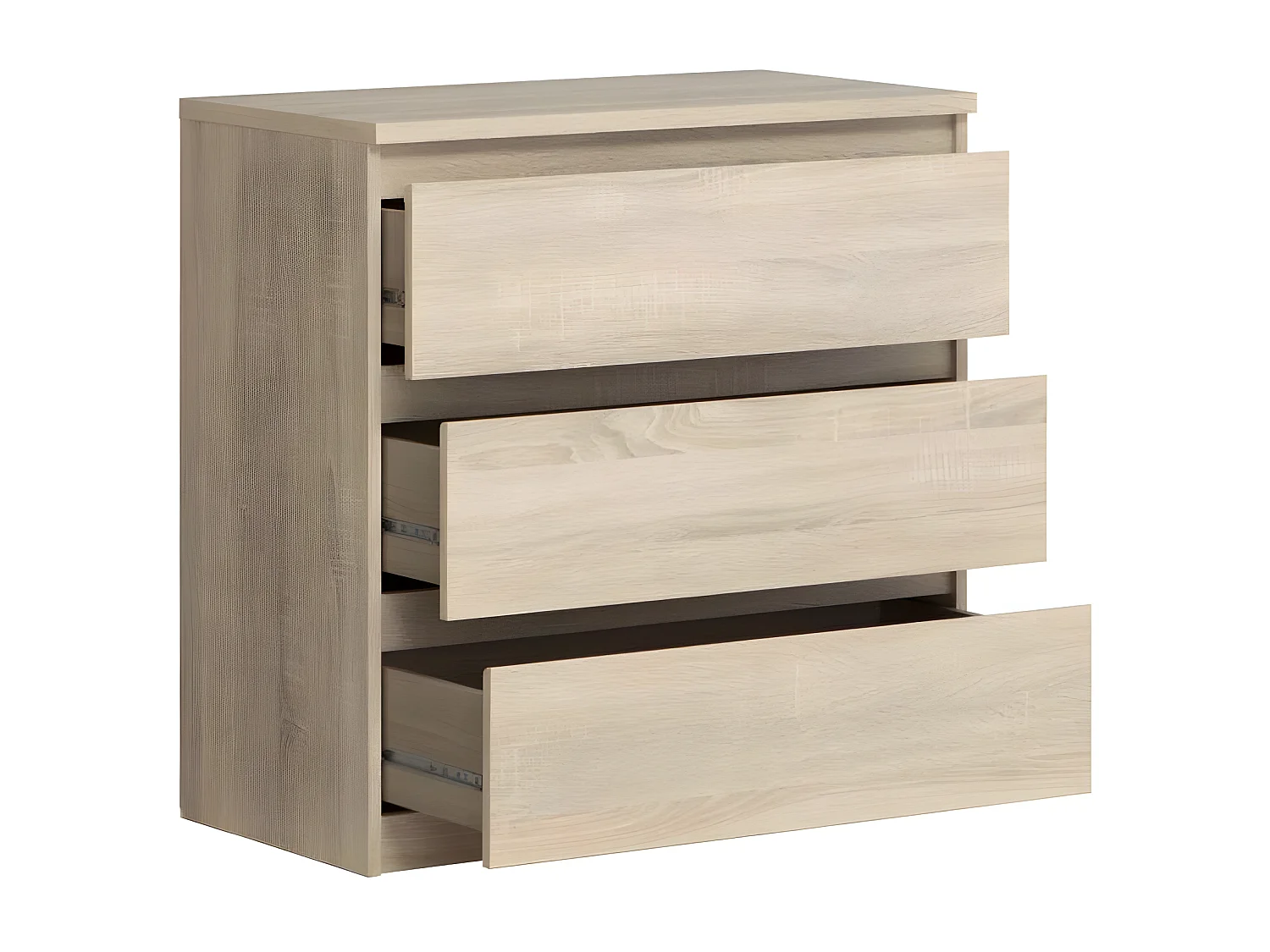 Comò Chelsea 3 Cassetti Rovere - Stile Intemporale - Ampio Spazio di Stoccaggio