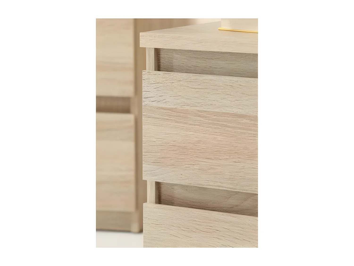 Comò Chelsea 3 Cassetti Rovere - Stile Intemporale - Ampio Spazio di Stoccaggio