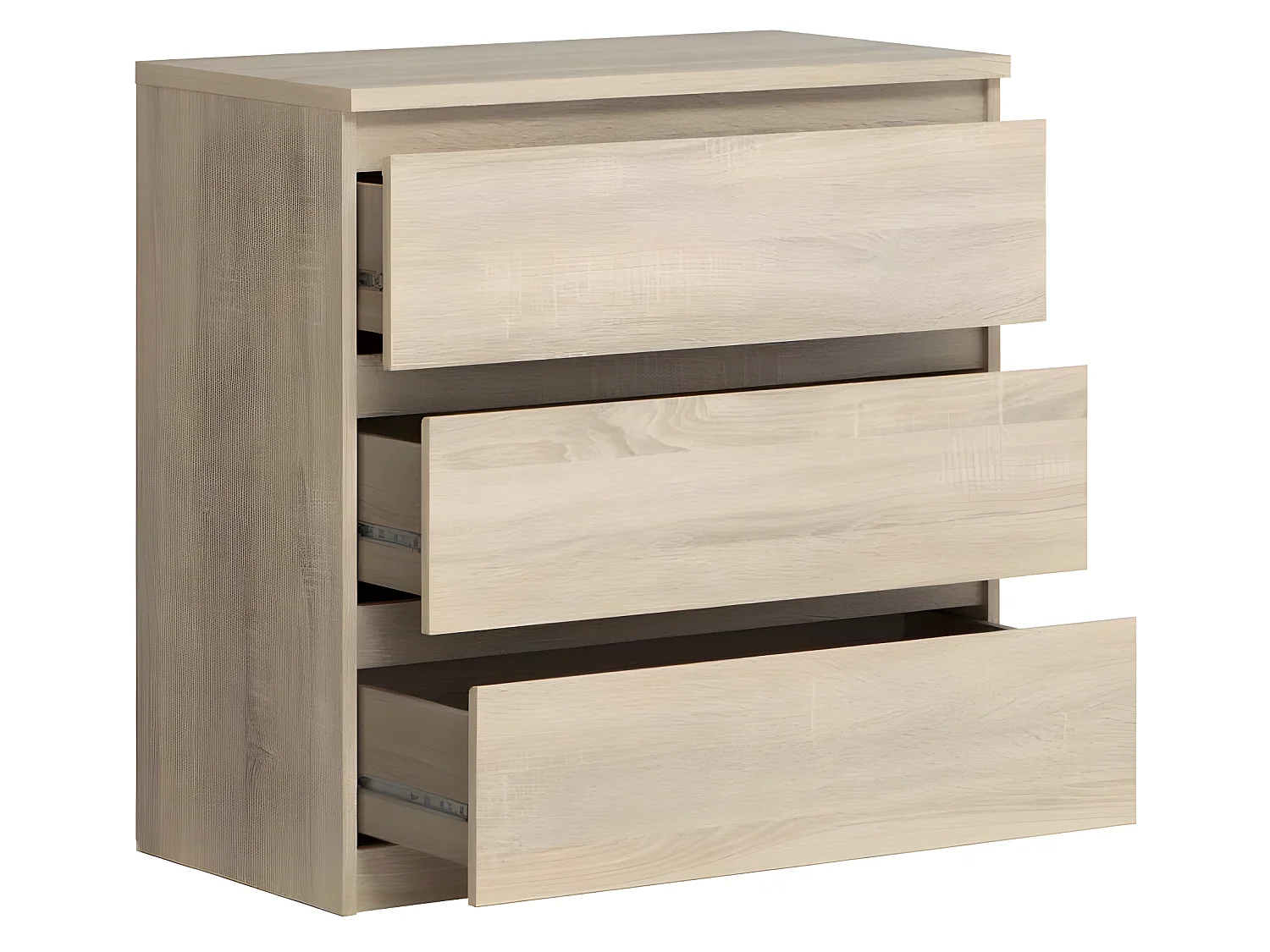 Kommode Chelsea 3 Schubladen Eiche - Zeitloser Stil - Geräumiger Stauraum