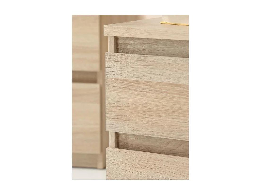 Comò Chelsea 3 Cassetti Rovere - Stile Intemporale - Ampio Spazio di Stoccaggio