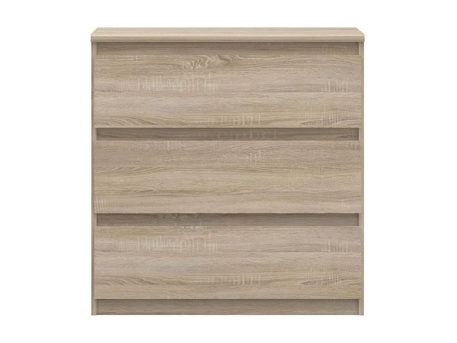 Commode CHELSEA 3 Tiroirs - Couleur chene - L 77,2 x P 42 x H 79,9 cm