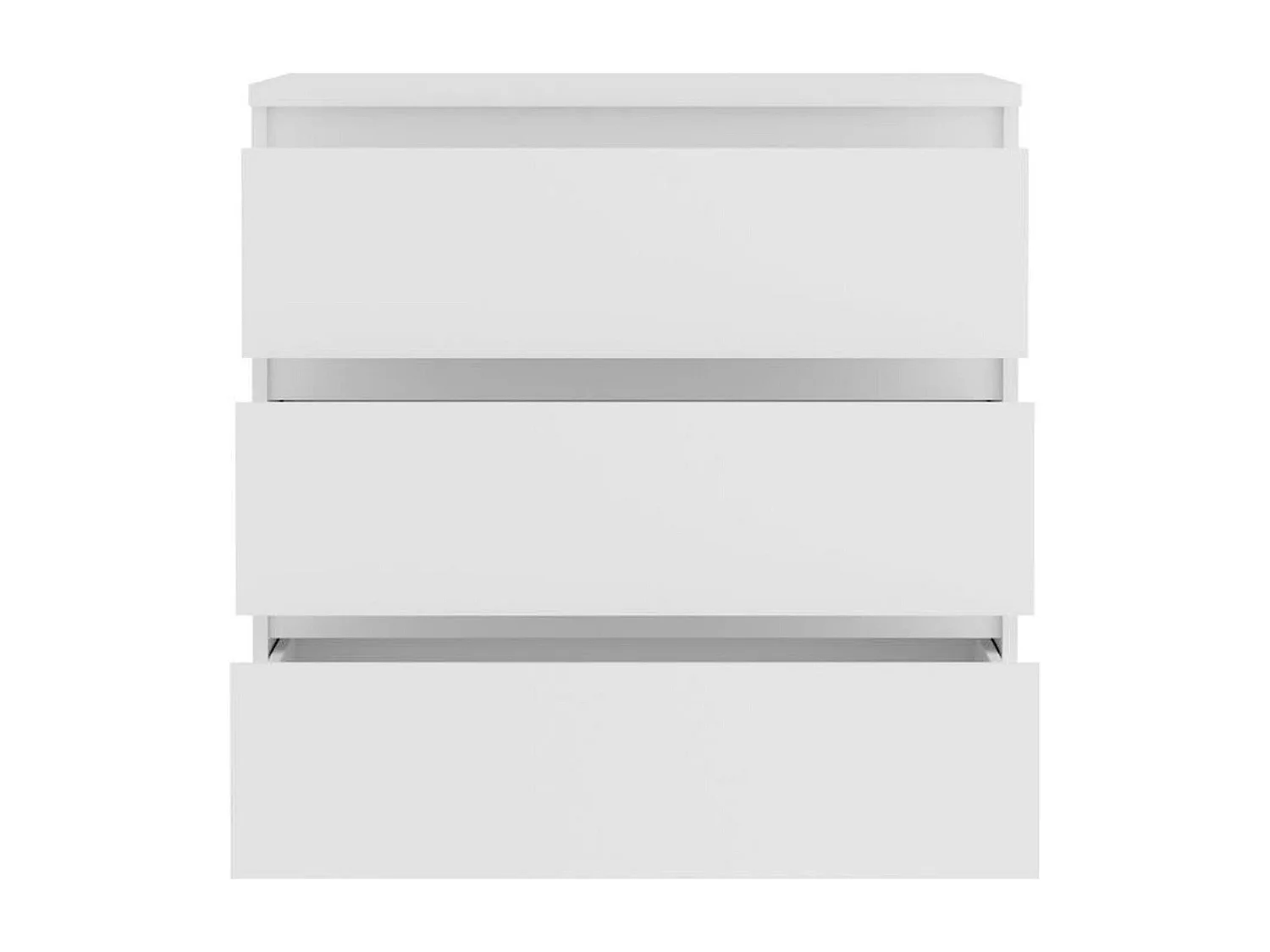 Komoda CHELSEA 3 Szuflady Biały Mat - S 77,2 x G 42 x W 79,9 cm