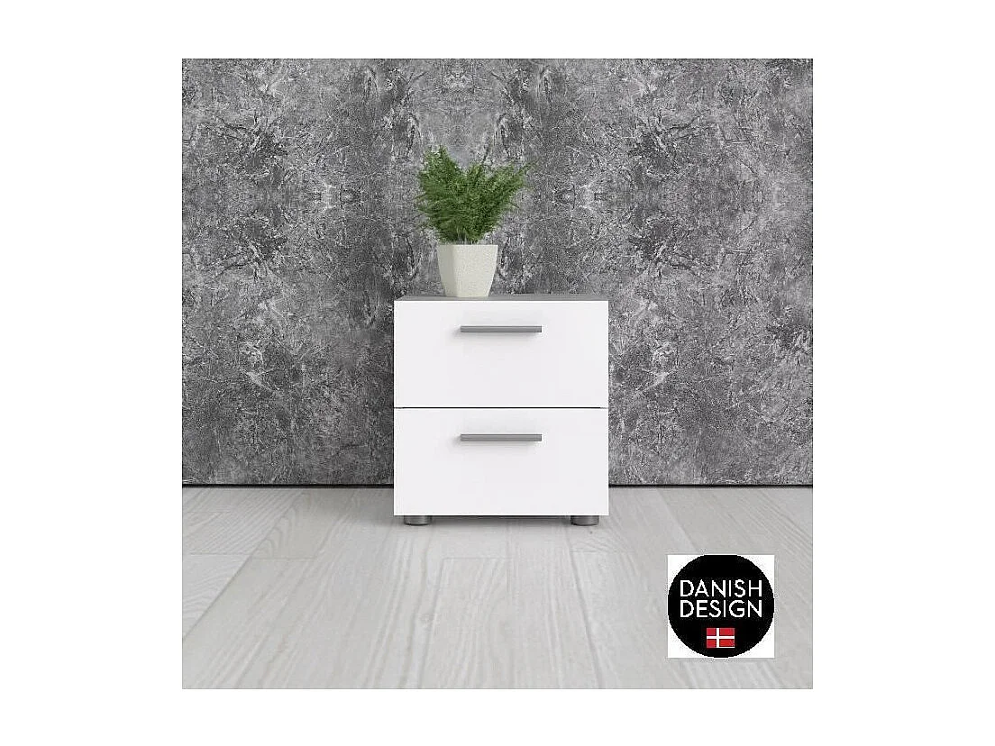 Pepe Table de nuit, largeur 40 cm, hauteur 42 cm, blanc.