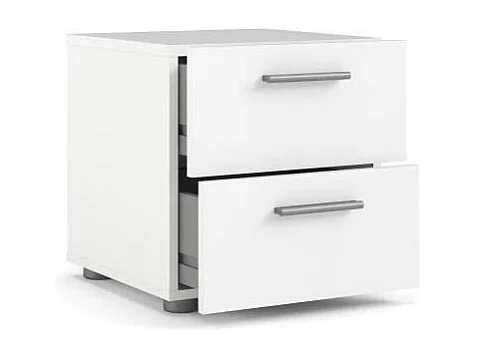 Pepe Table de nuit, largeur 40 cm, hauteur 42 cm, blanc.