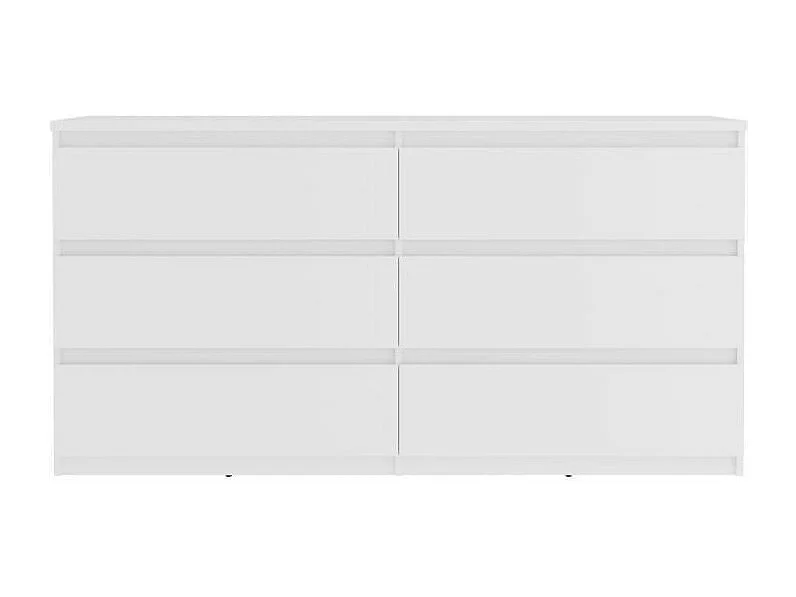 Cassettiera a 6 cassetti CHELSEA Colore bianco opaco 154 x 42,2 x 79,9 cm