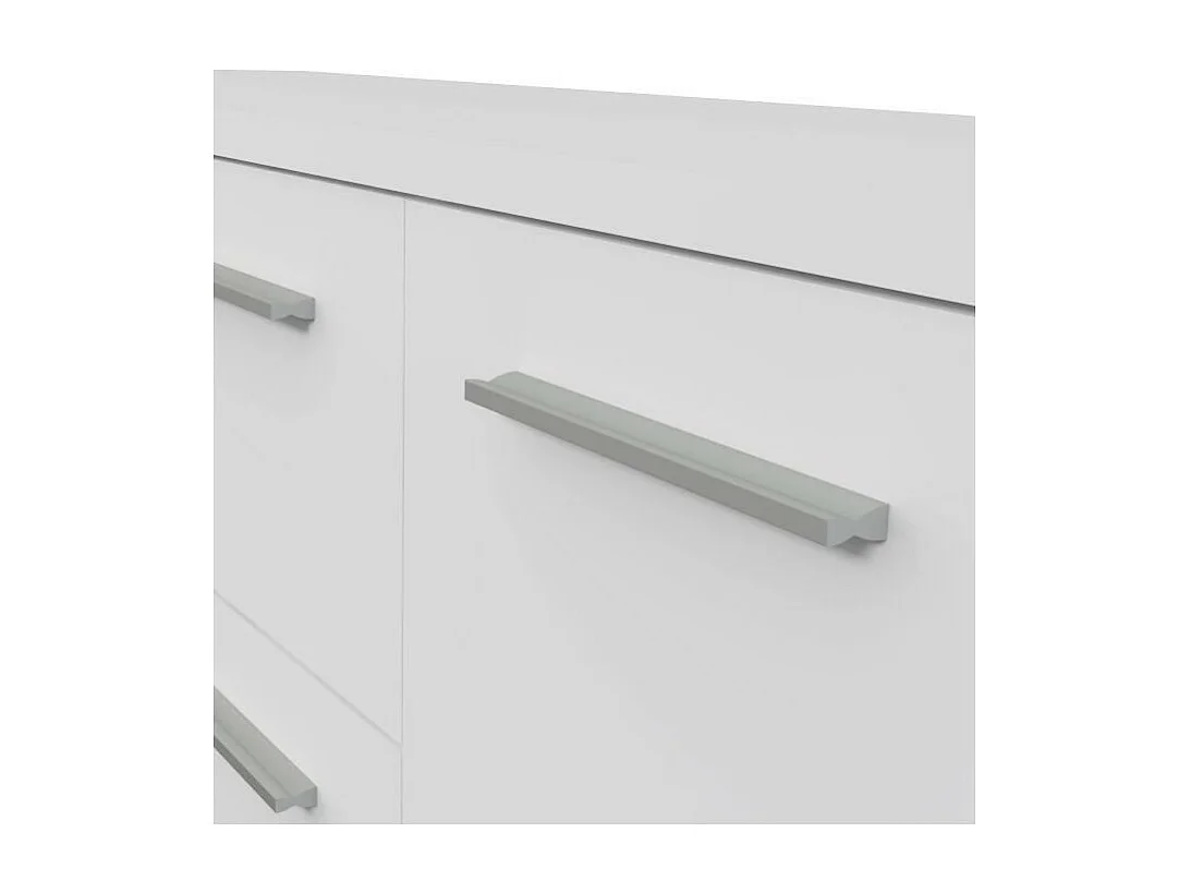 Credenza bassa Bianco opaco 4 ante 3 cassetti 179 x 42 x 74,5 cm