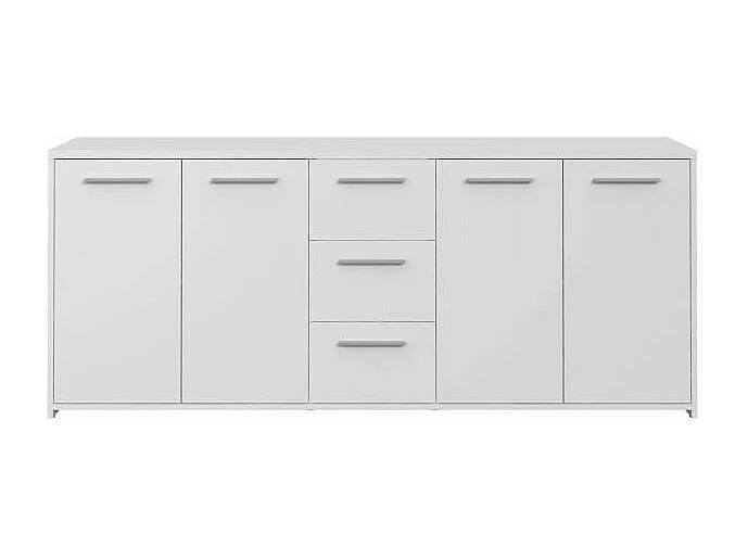 Credenza bassa Bianco opaco 4 ante 3 cassetti 179 x 42 x 74,5 cm