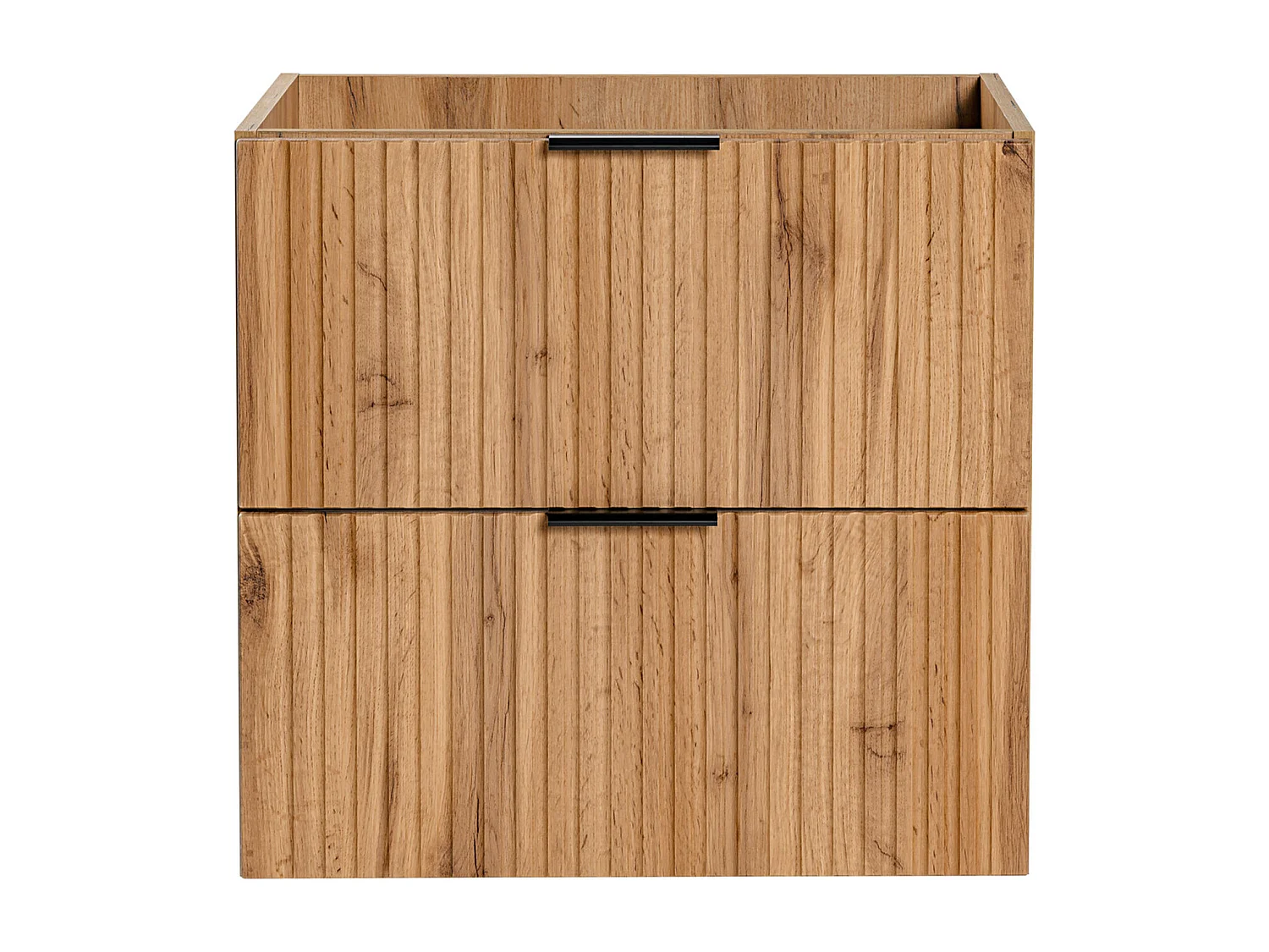 Waschbeckenunterschrank hängend - Streifenoptik - Holzfarben hell - 60 cm - ZEVARA