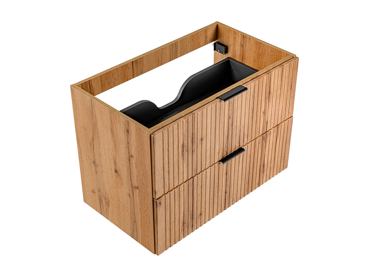 Mueble de baño suspendido bajo lavabo - Natural claro - 80 cm de ancho - ZEVARA