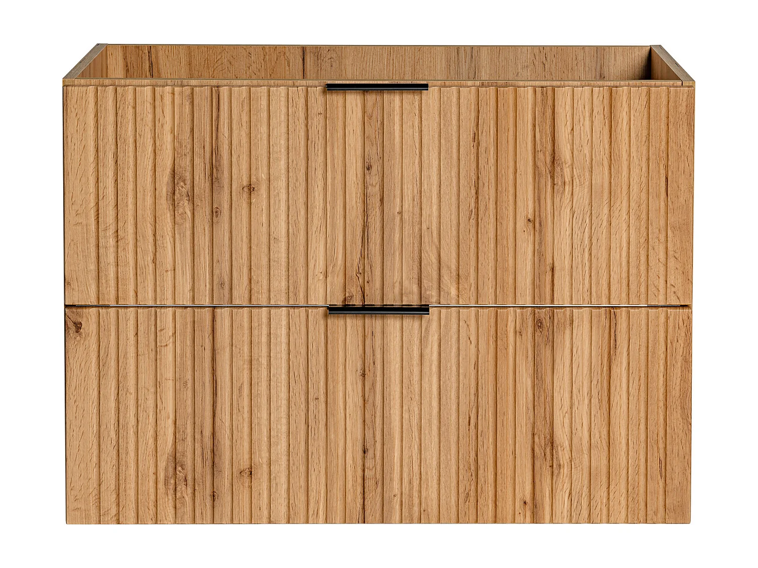 Mueble de baño suspendido bajo lavabo - Natural claro - 80 cm de ancho - ZEVARA