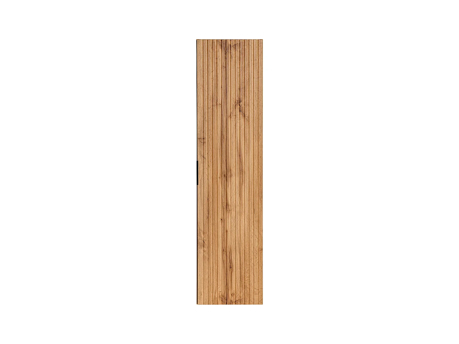 Armario de baño suspendido estriado - Natural claro - Alt. 140 cm - ZEVARA