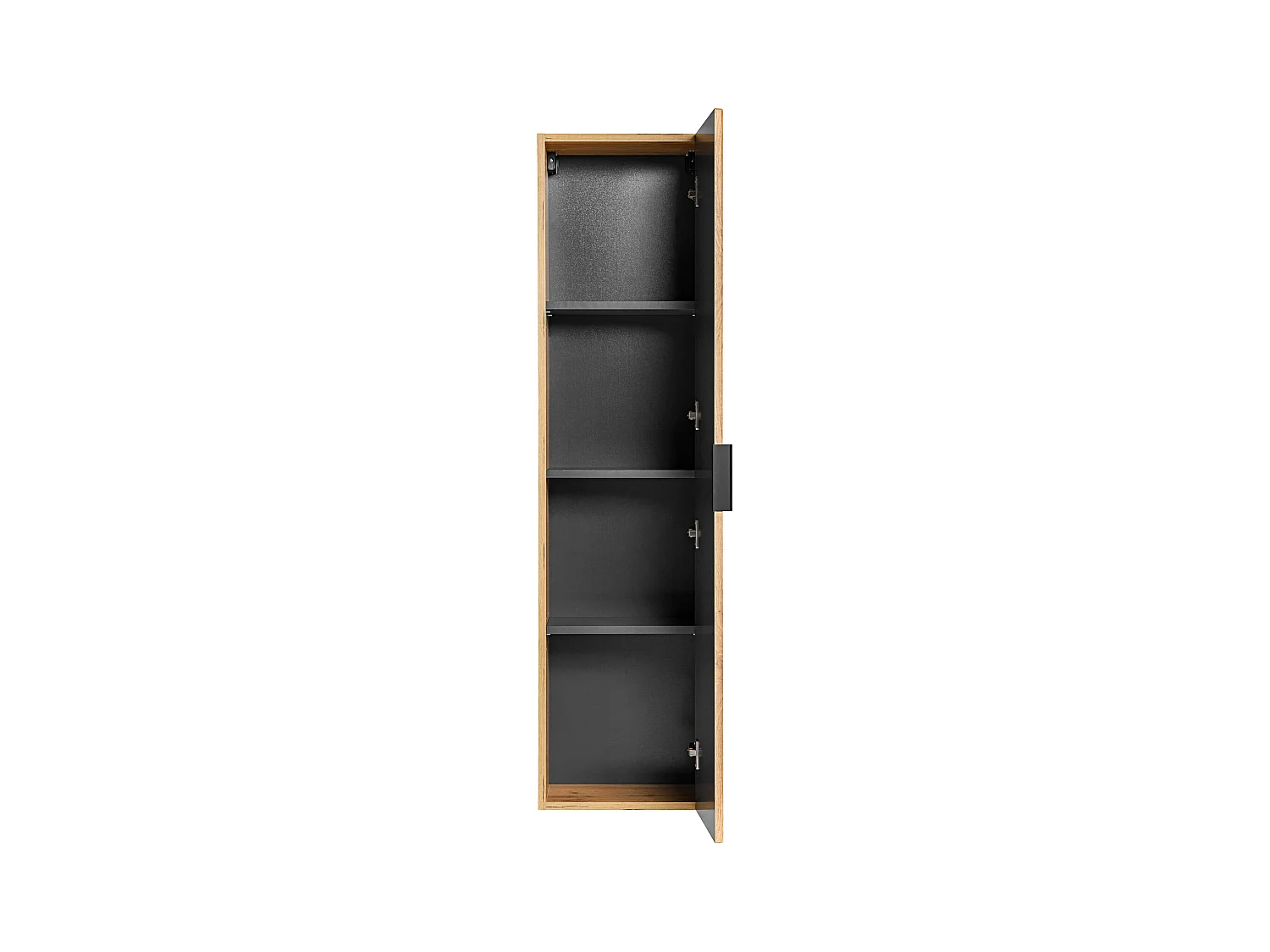 Armario de baño suspendido estriado - Natural claro - Alt. 140 cm - ZEVARA