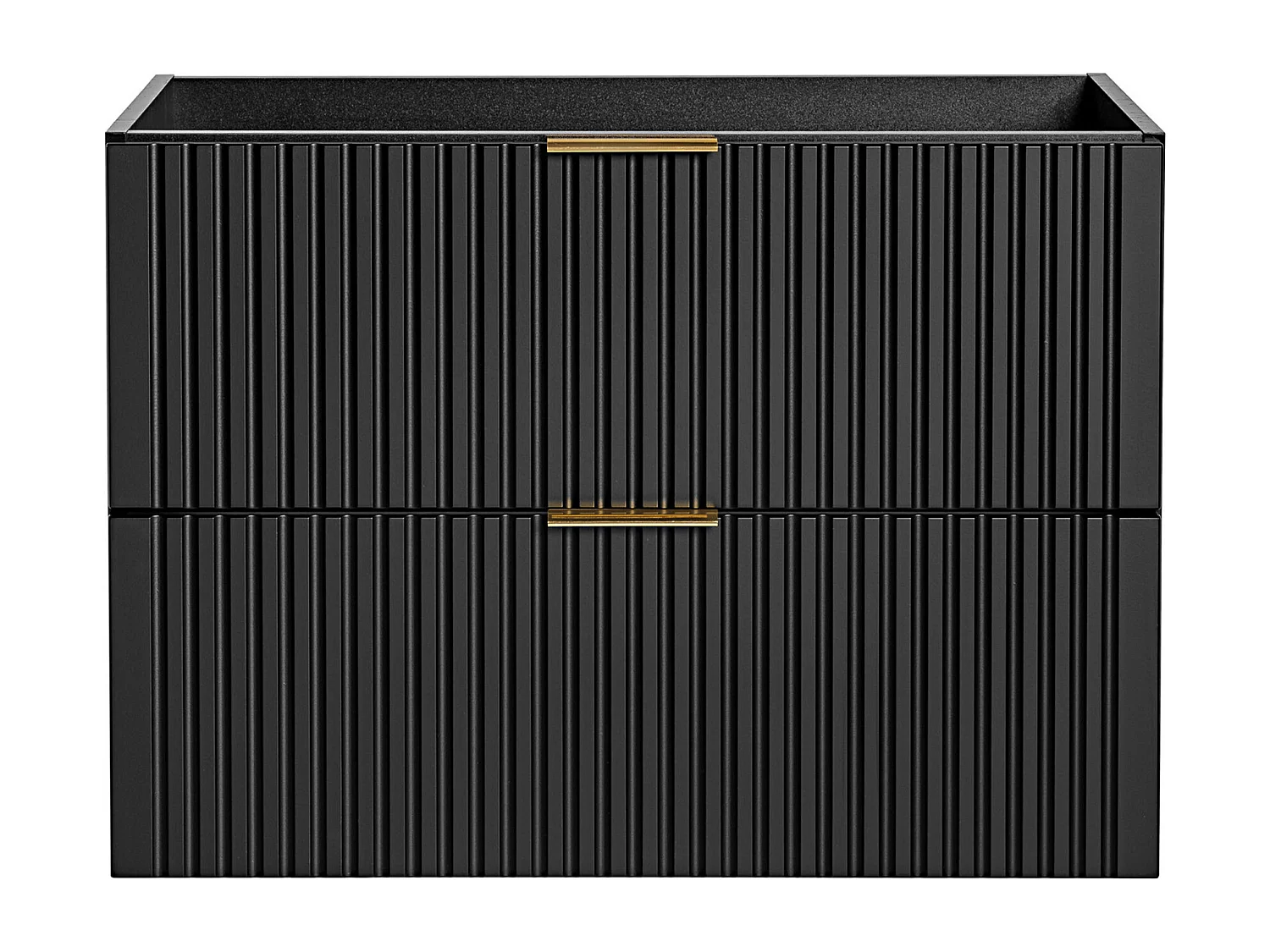 Mueble suspendido bajo lavabo - Negro - 80 cm de ancho - ZEVARA