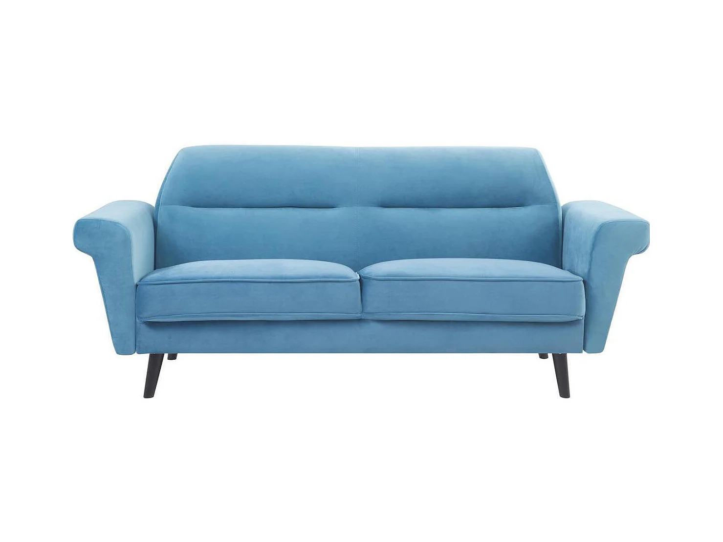 Canapé en Velours Design "Abayo" 204cm Bleu