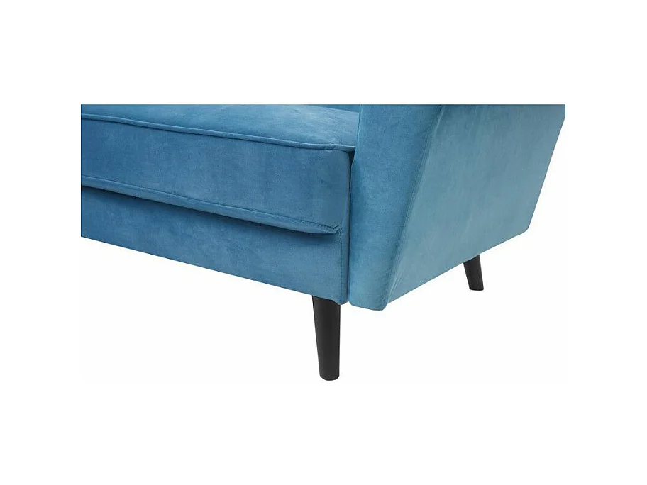 Scandinavische 3-zitsbank in Bay blue fluweel