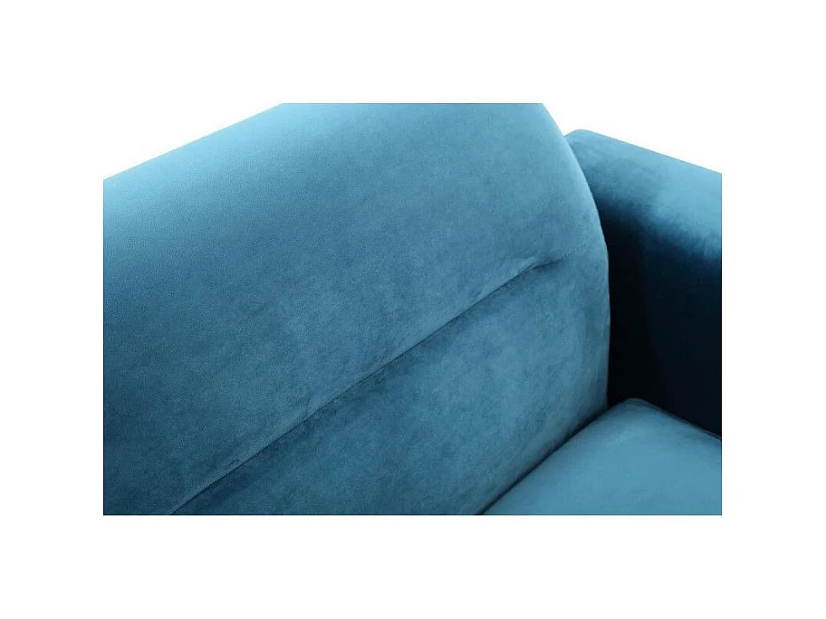 Scandinavische 3-zitsbank in Bay blue fluweel