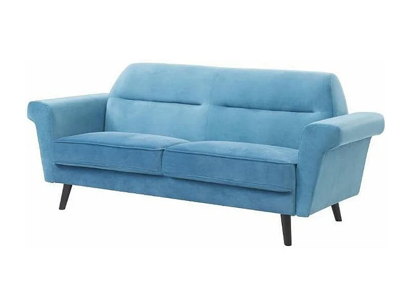 Canapé en Velours Design "Abayo" 204cm Bleu