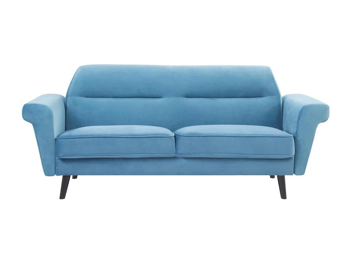 Canapé en Velours Design "Abayo" 204cm Bleu