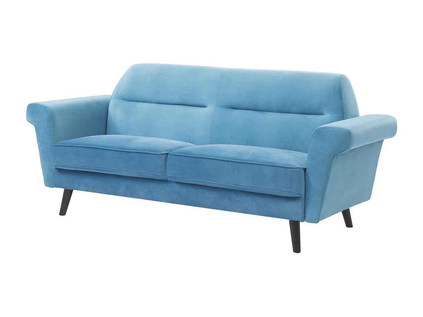 Canapé en Velours Design "Abayo" 204cm Bleu