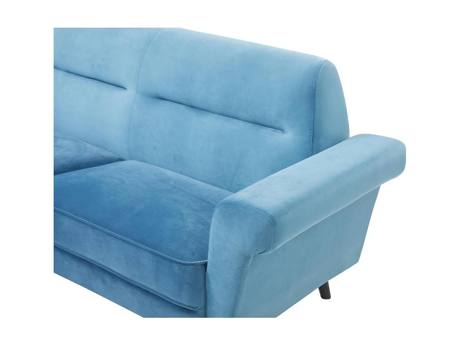 Canapé en Velours Design "Abayo" 204cm Bleu