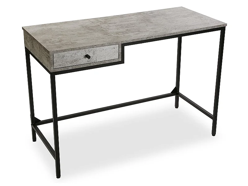 Jack Scrivania per Computer e Scrittoio Salvaspazio, Piccolo Tavolo da Ufficio, Salotto o Studio di Casa, Grigio, 76x48x110cm