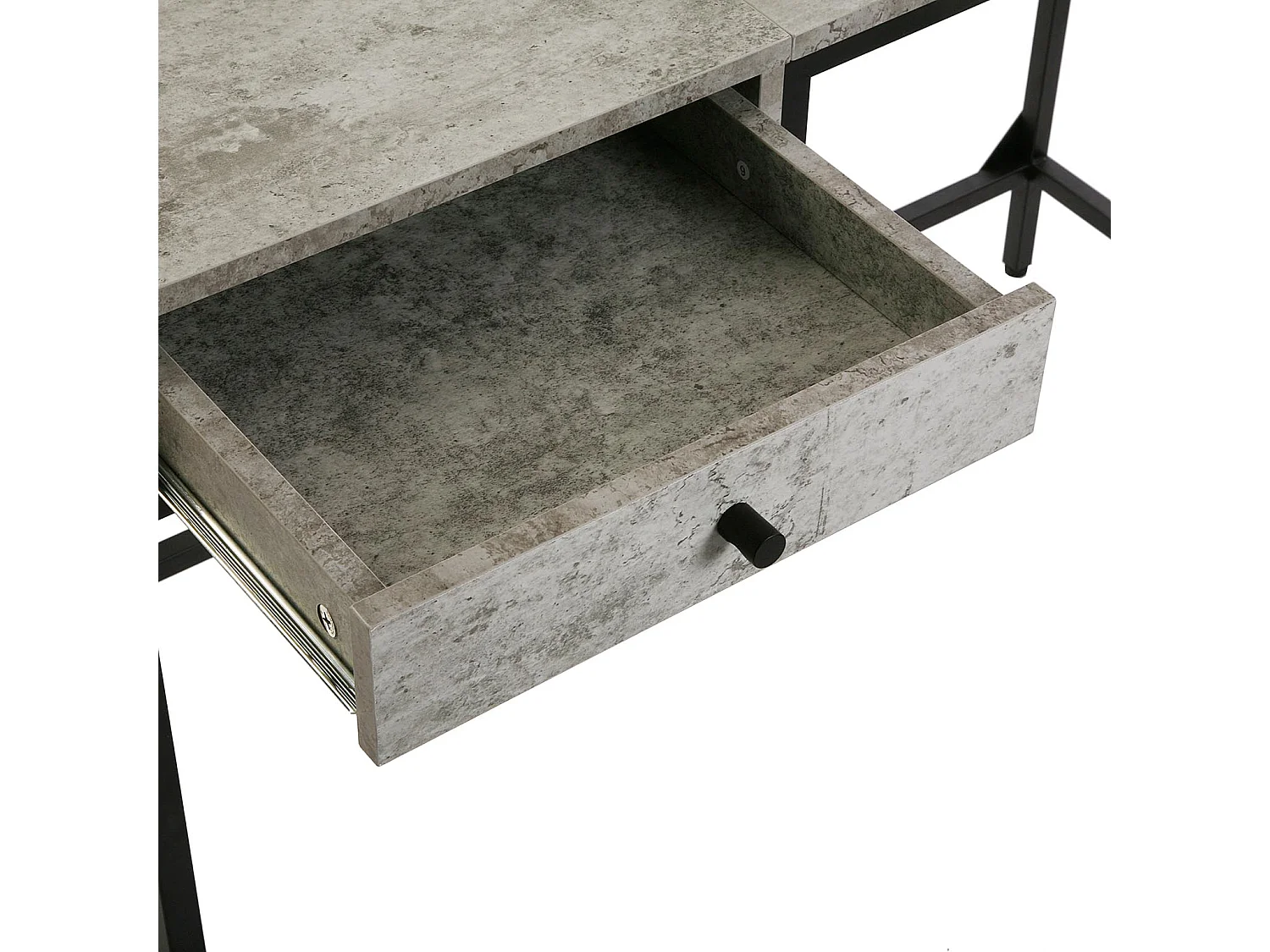 Jack Scrivania per Computer e Scrittoio Salvaspazio, Piccolo Tavolo da Ufficio, Salotto o Studio di Casa, Grigio, 76x48x110cm