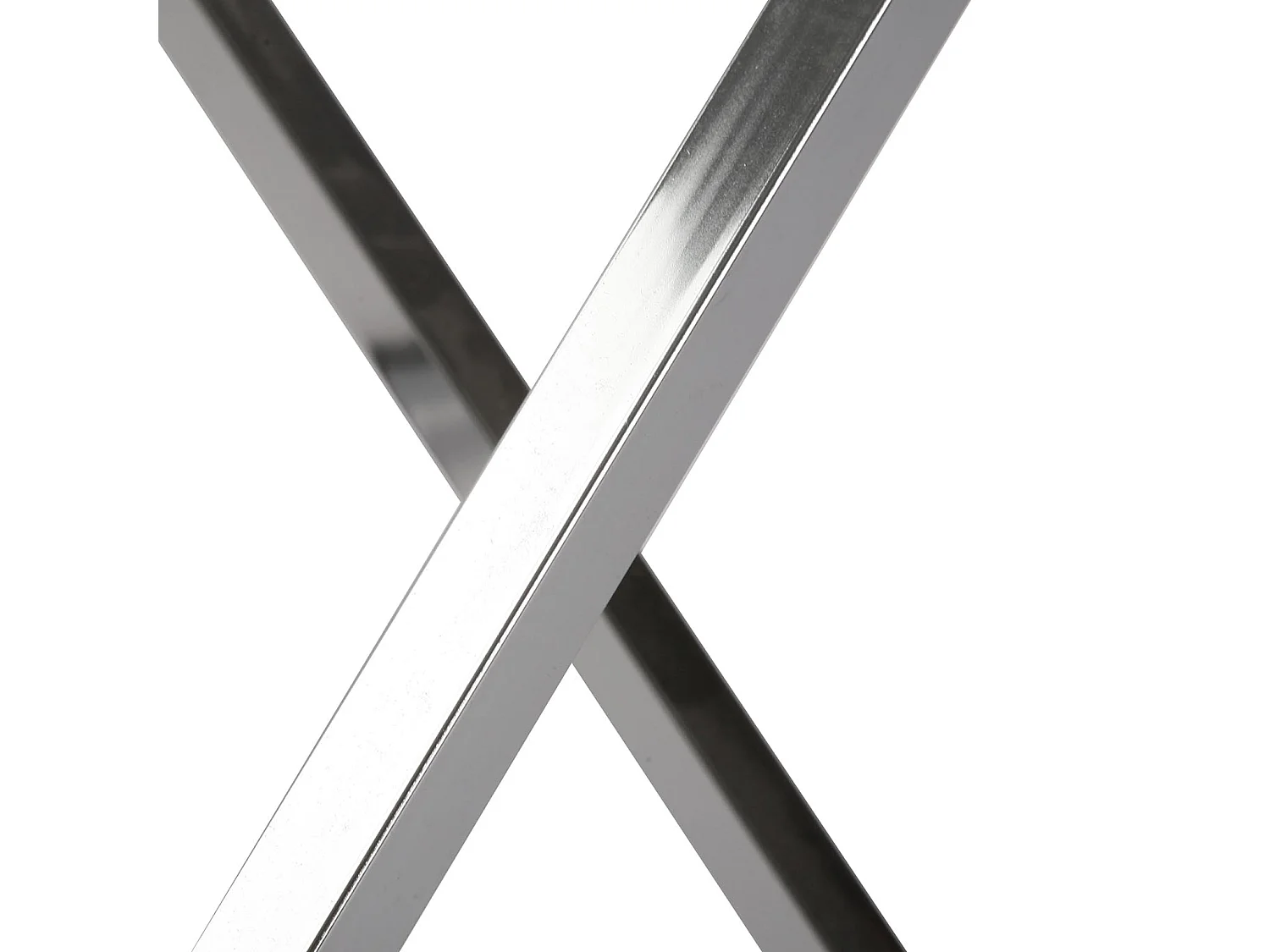 Table d'appoint Trento, 51 x 51 x 51 cm, Verre et métal, Argenté