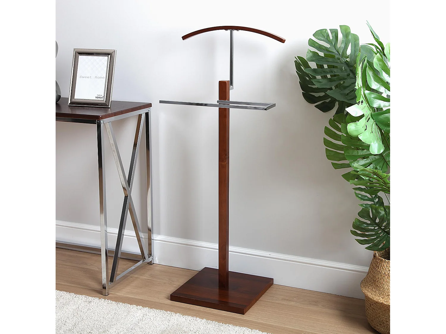 Valet de Chambre Wengue, 112 x 35 x 35 cm, Bois, Marron