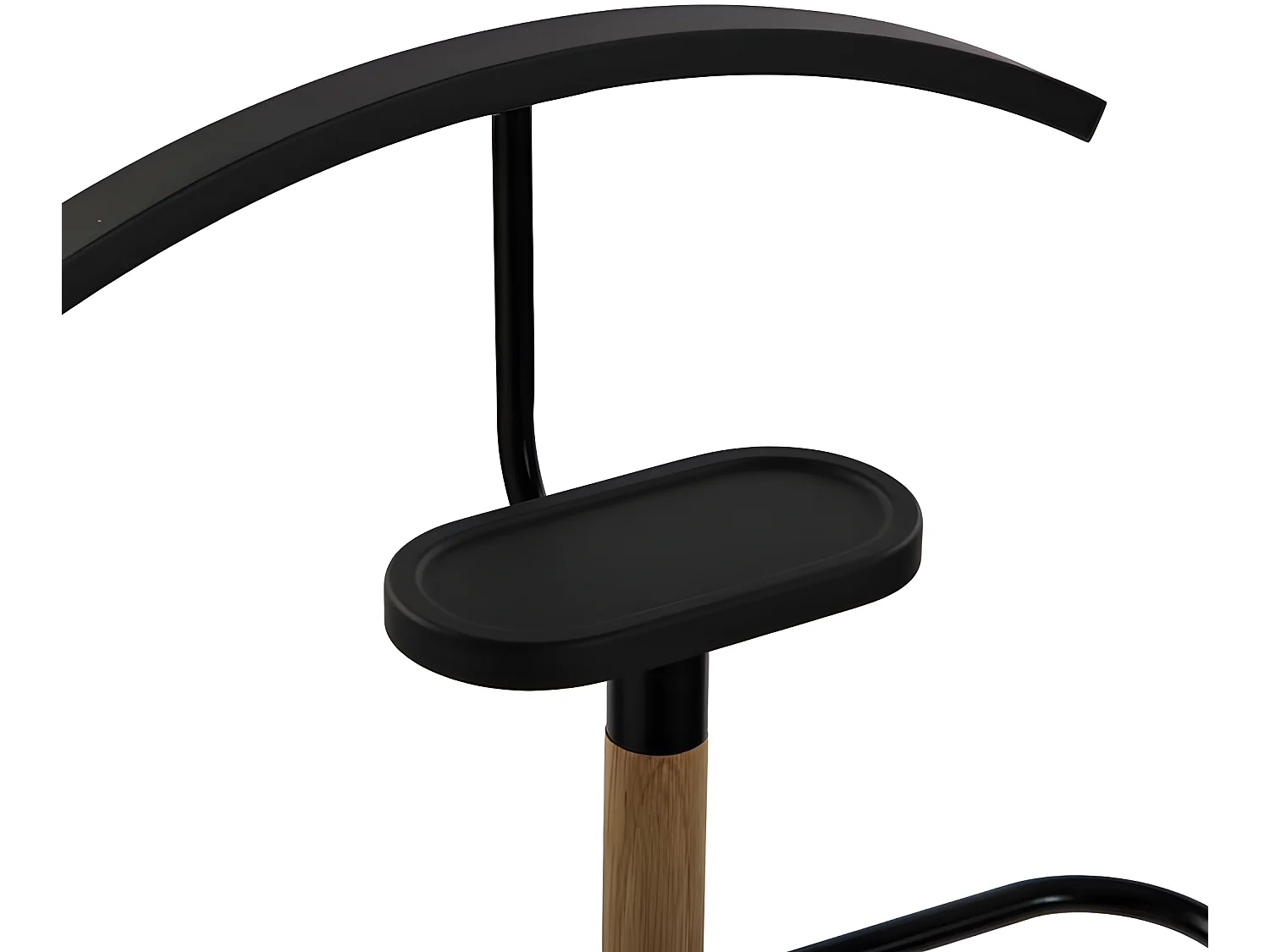 Holstebro Servo Muto Moderno e Multifunzionale, Appendiabiti Indossatore per Camera da Letto e Spogliatoio, Nero, 112x28,8x46,5cm