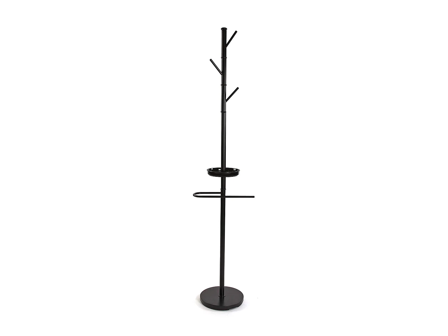 Valet de Chambre Noa, 180 x 30,5 x 40 cm, Métal, Noir