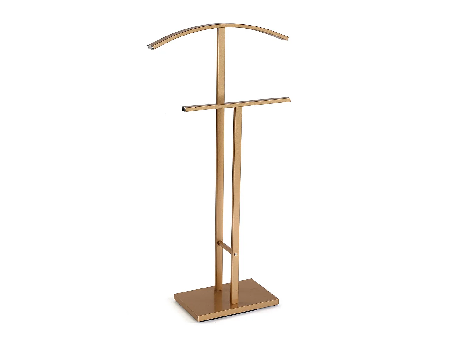 Lund Servo Muto Moderno e Multifunzionale, Appendiabiti Indossatore per Camera da Letto e Spogliatoio, Oro, 100x20x52cm