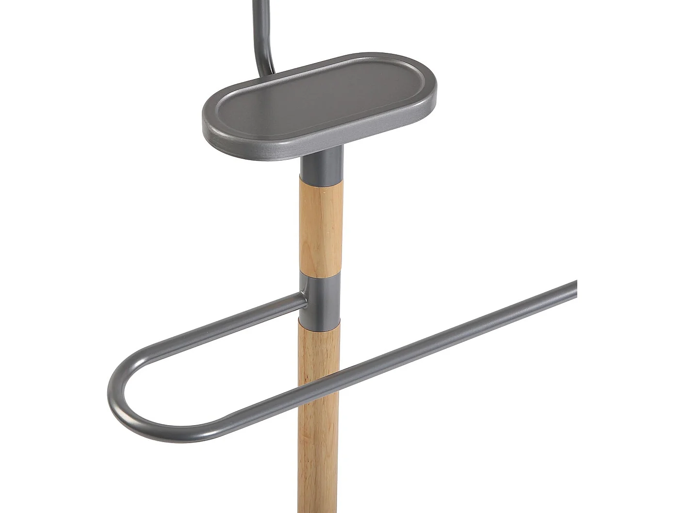 Valet de Chambre Holstebro, 112 x 28,8 x 46,5 cm, Métal et Bois, Gris