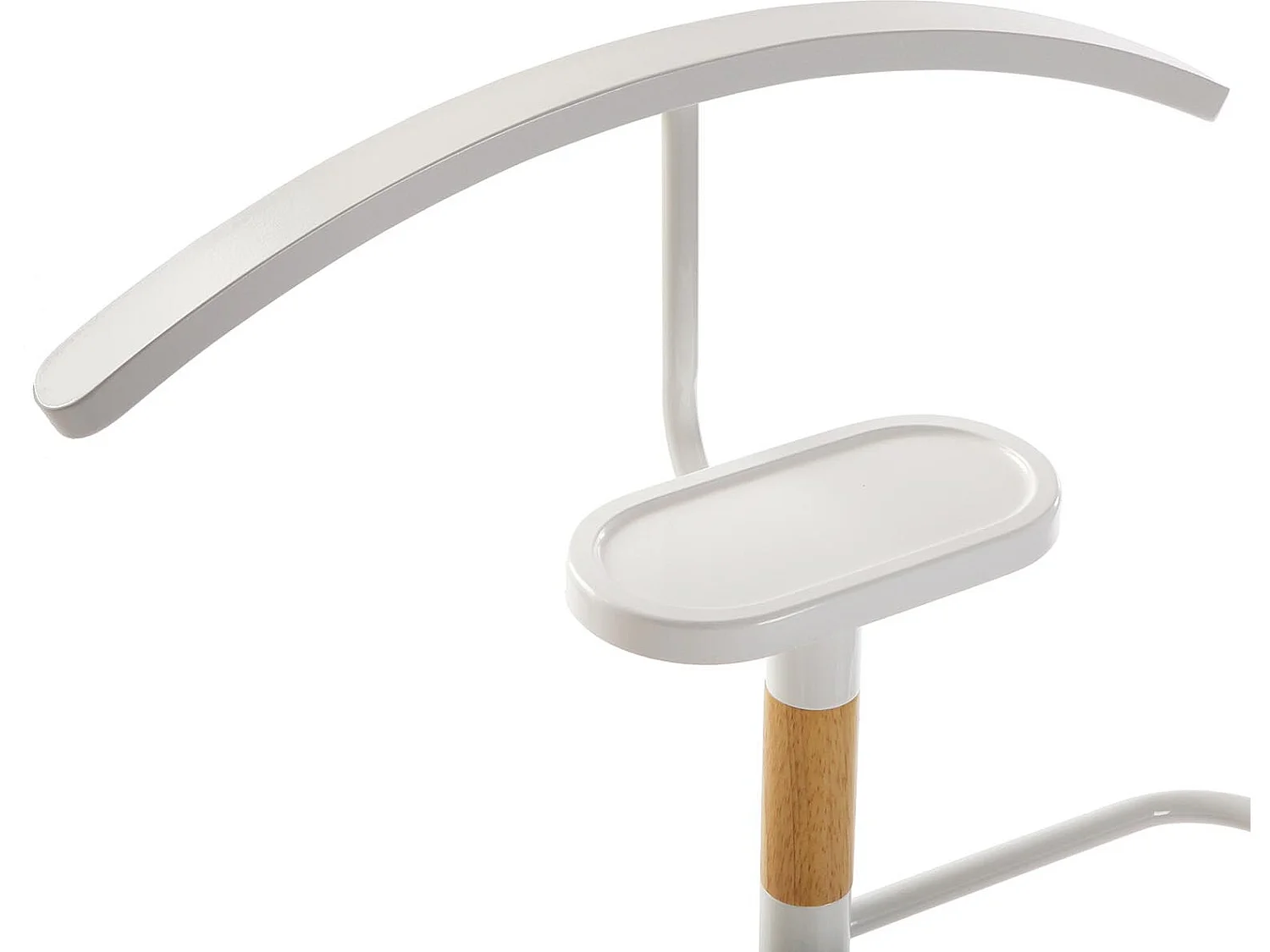 Valet de Chambre Holstebro, 112 x 28,8 x 46,5 cm, Métal et Bois, Blanc