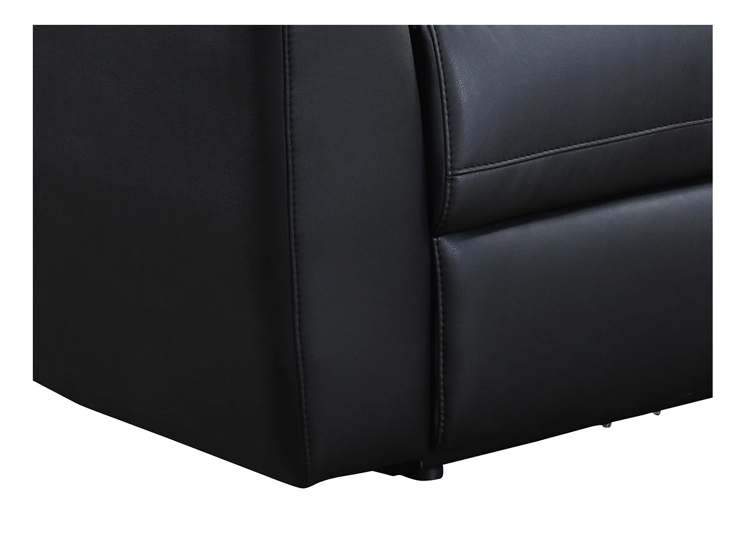 Divano relax elettrico in Pelle Nero - Angolo a destra - ISPICA