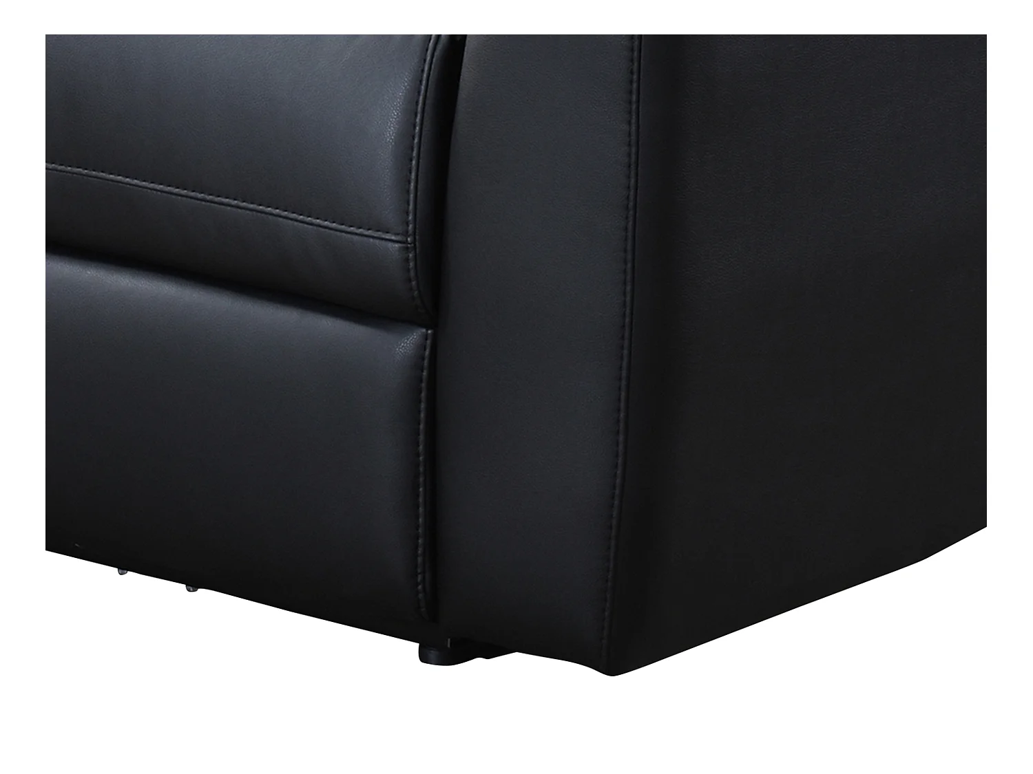 Divano relax elettrico in Pelle Nero - Angolo a sinistra - ISPICA