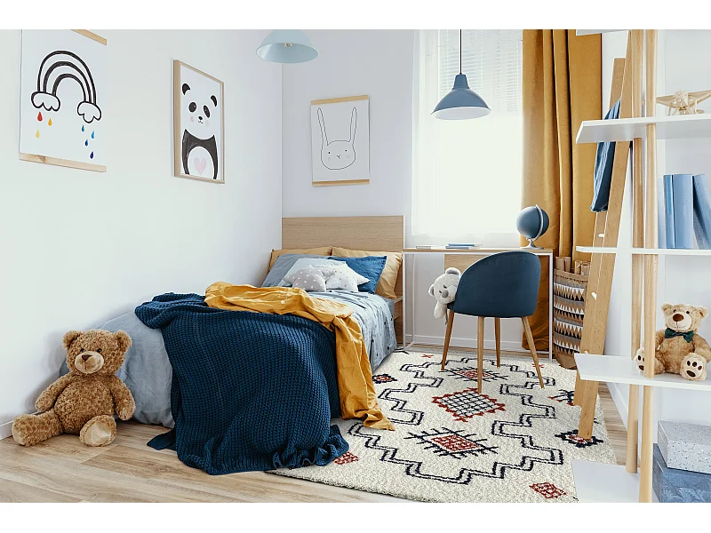 Tapis - enfant - multicolore -  berbère - 120x160 cm