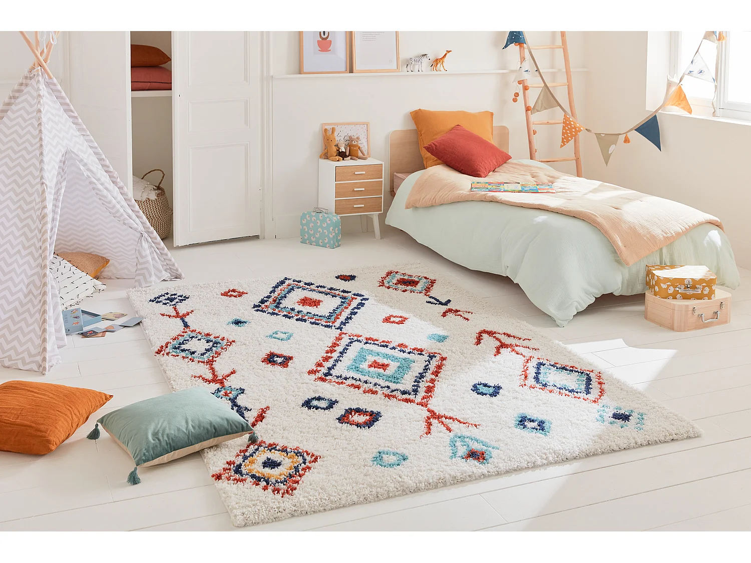 Tapis - enfant - multicolore -  berbère - 160x230 cm