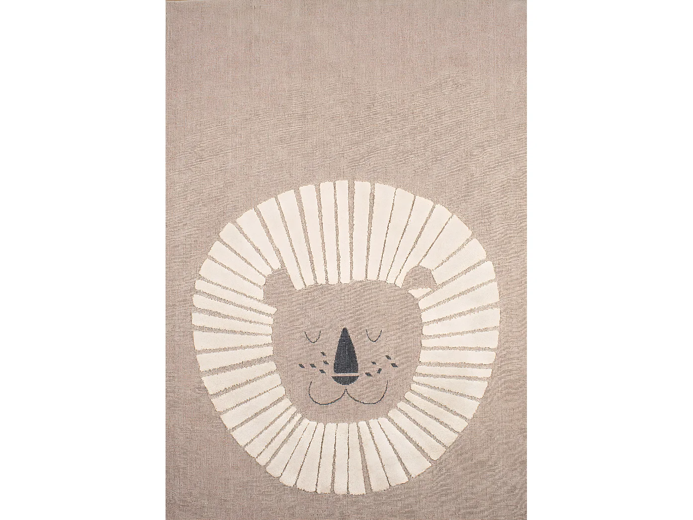 Tapis enfant - beige - crème - lion - 160x230