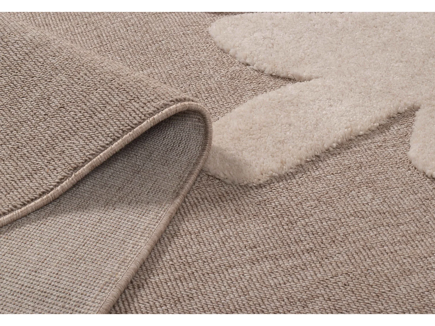 Tapis enfant - beige - crème - renne - 120x170