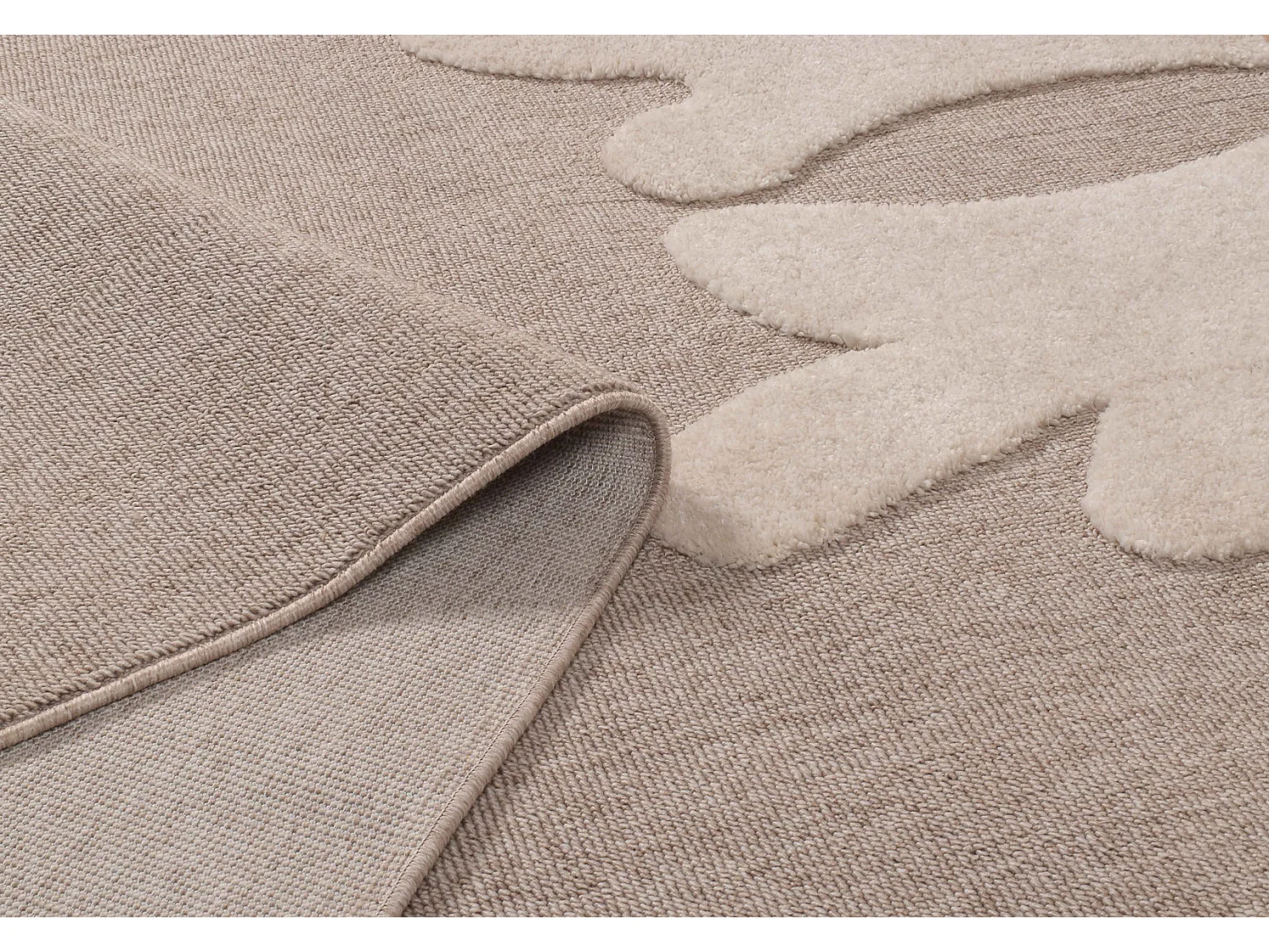 Tapis enfant - beige - crème - renne - 120x170