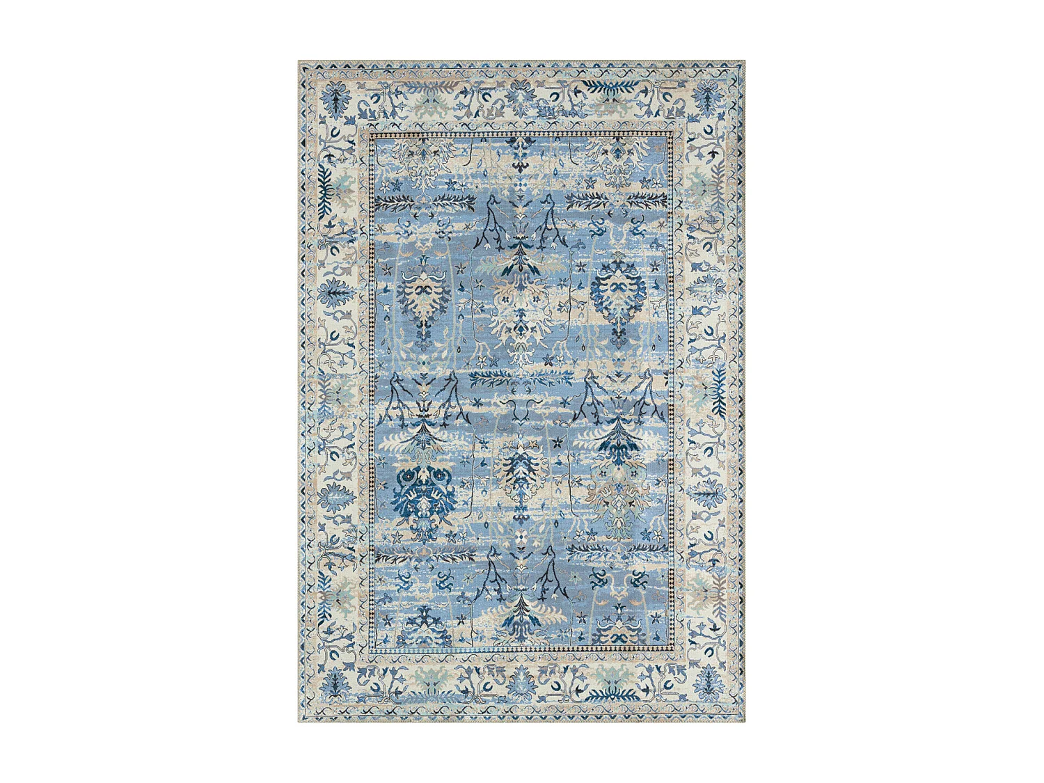 Tapis de salon - vintage - bleu - 200x290cm