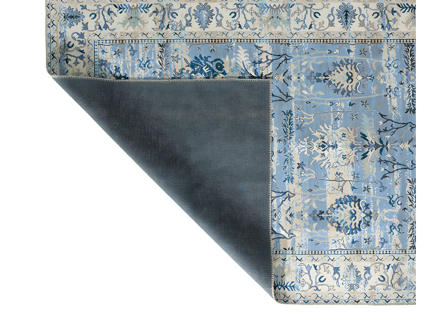 Tapis de salon - vintage - bleu - 200x290cm