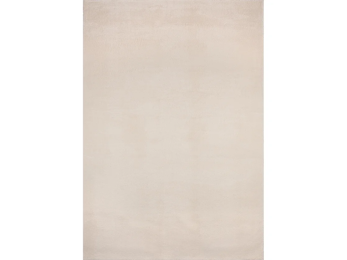 Tapis de salon - uni - doux - poils long - Loft - beige - 160x230 cm