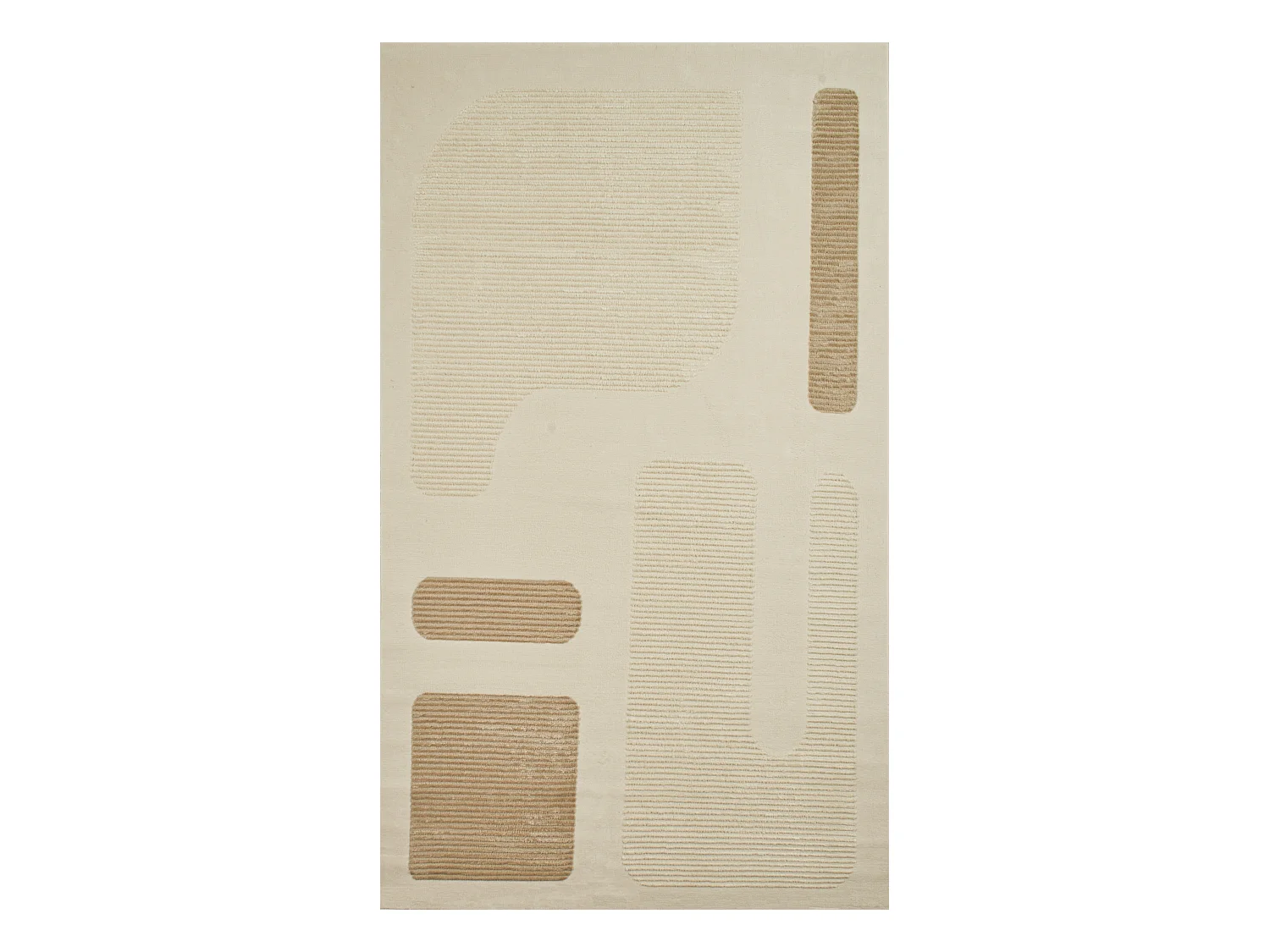 Tapis de salon - beige et crème - géométrique - Bianca - 200x290cm