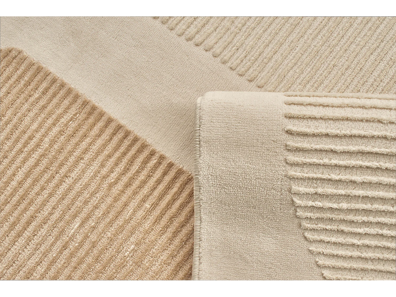 Tapis de salon - beige et crème - géométrique - Bianca - 200x290cm