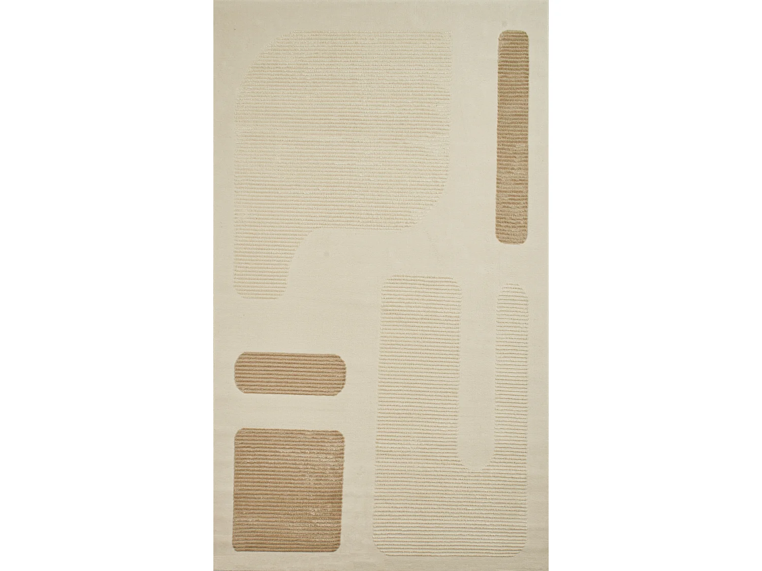 Tapis de salon - beige et crème - géométrique - Bianca - 120x160cm