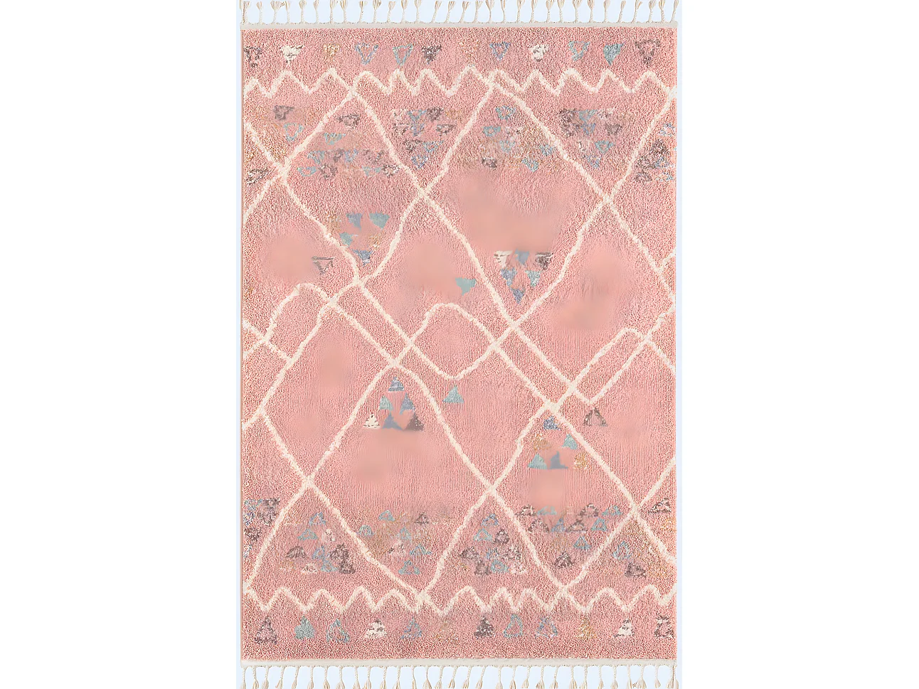 Tapis de salon - berbère - laine - rose - polypropylène - 120x170 cm