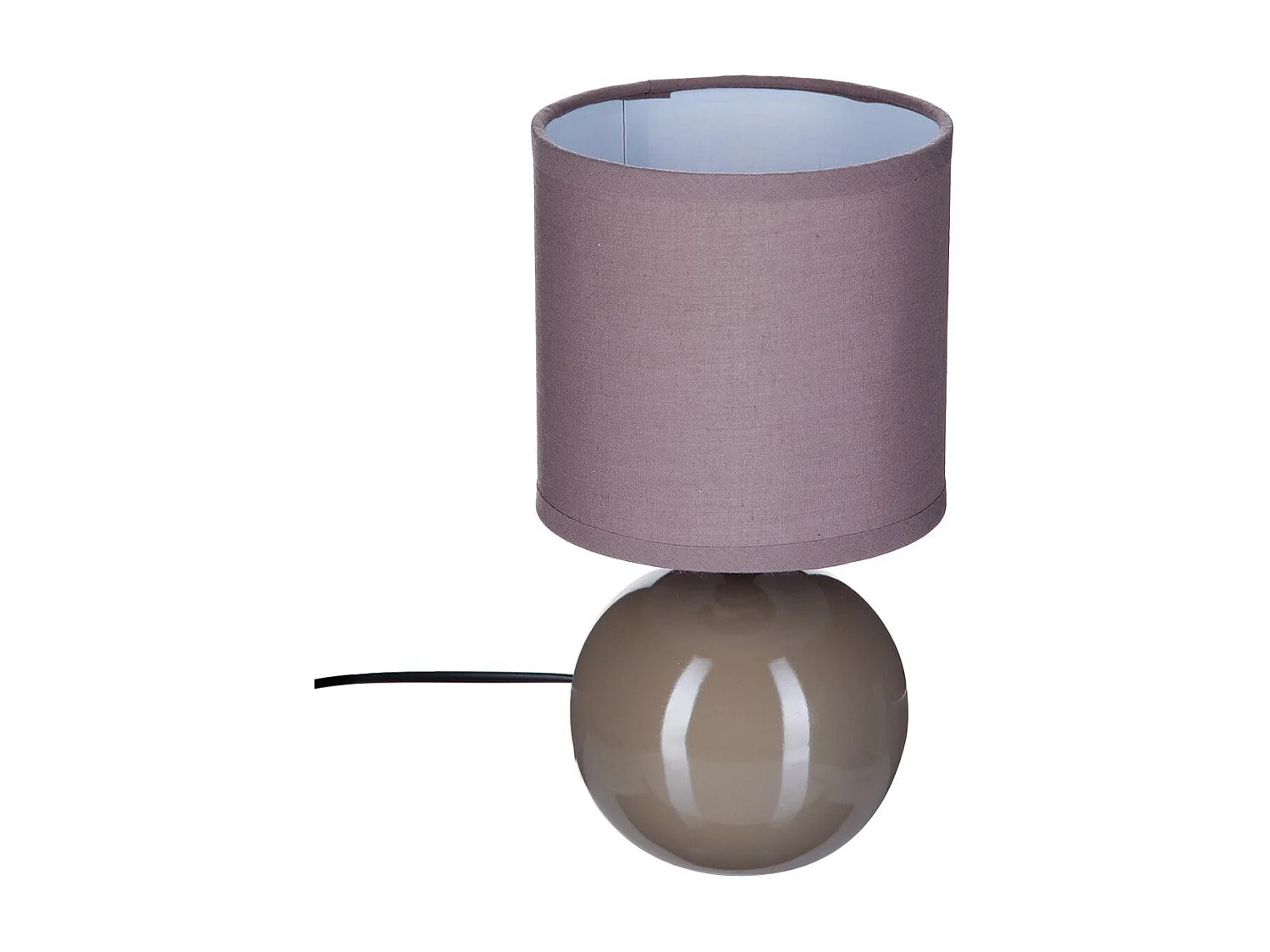 Lampe à Poser Céramique "Boule" 24cm Taupe