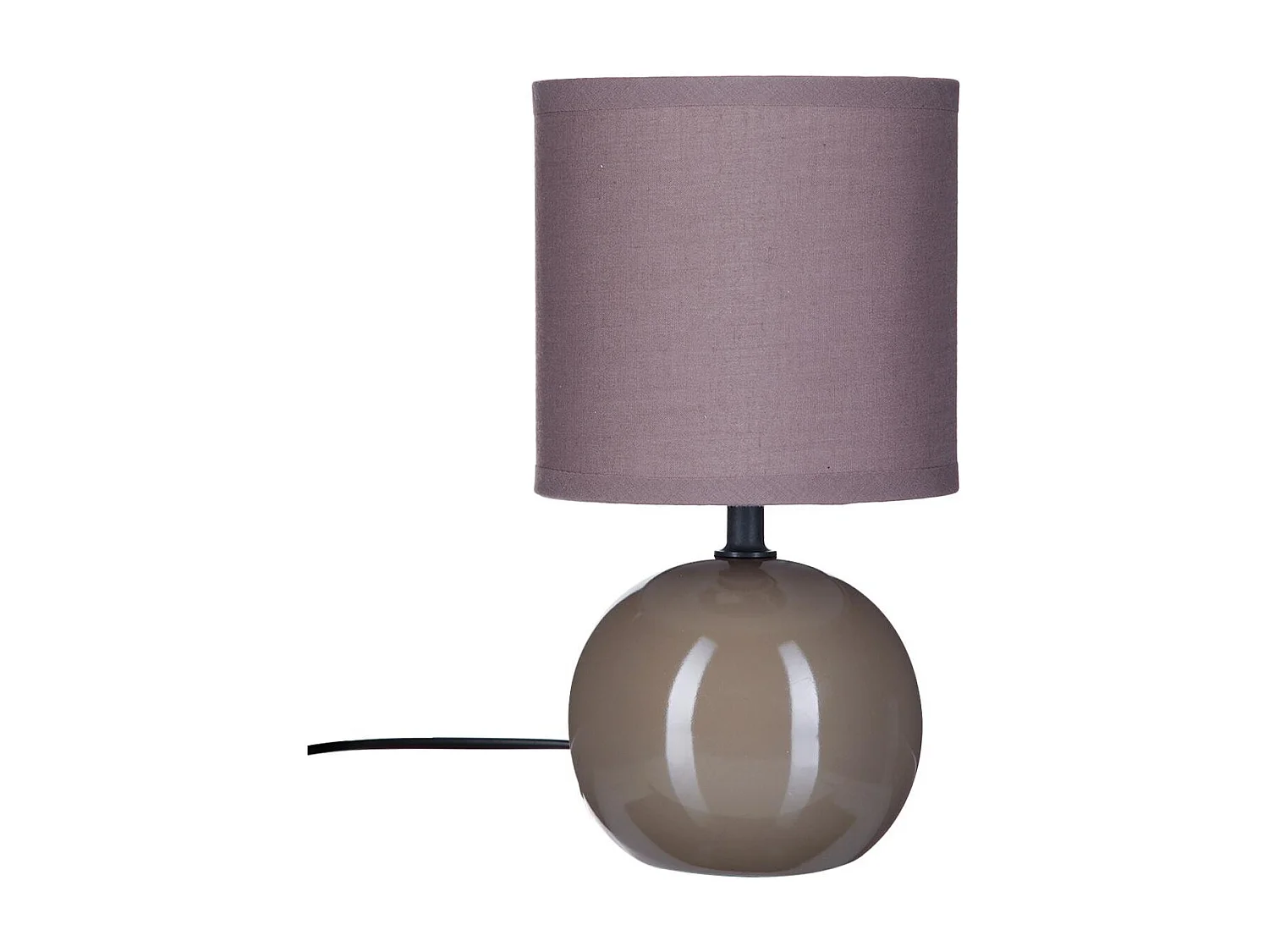 Lampe à Poser Céramique "Boule" 24cm Taupe